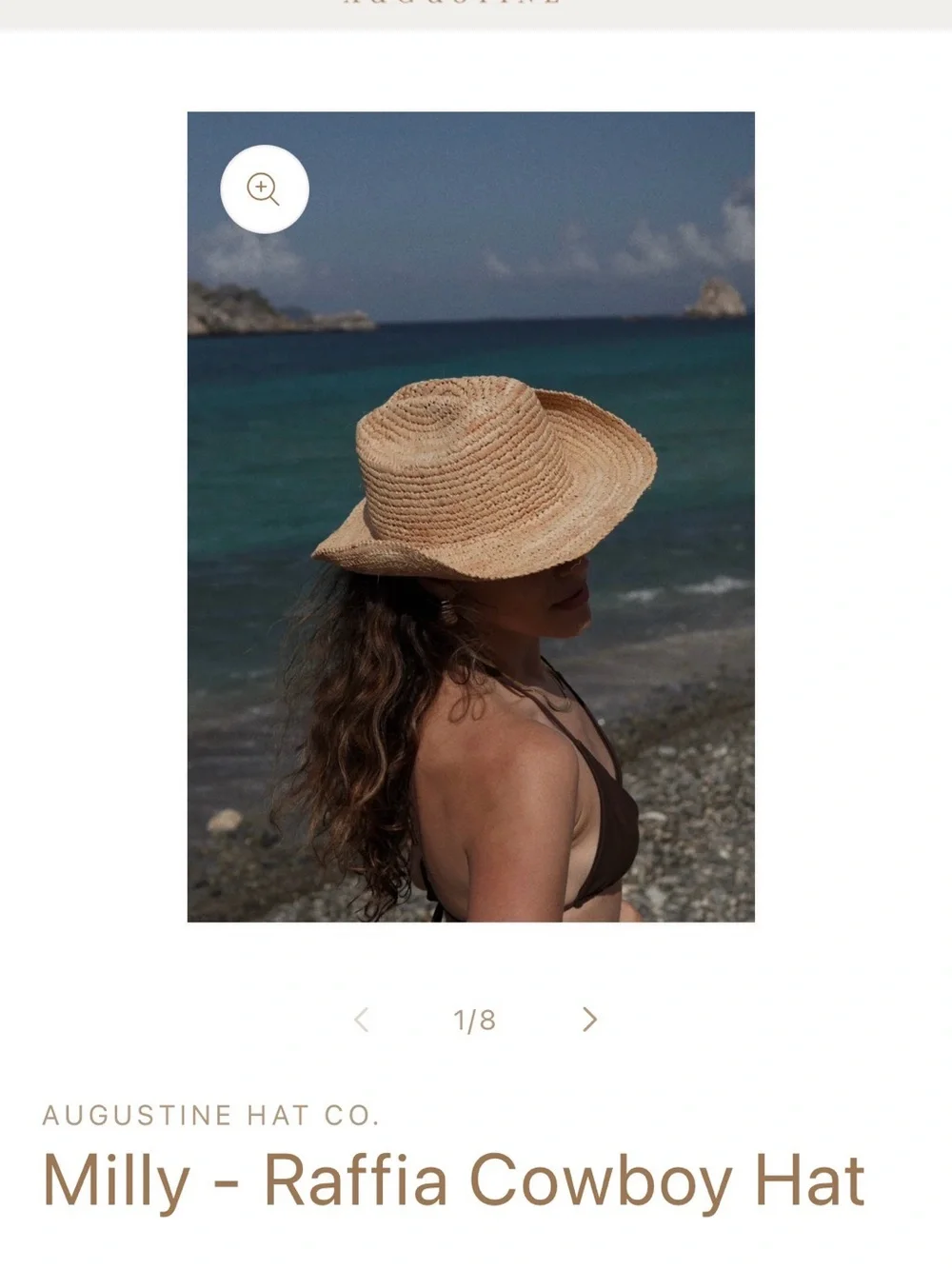 Augustine hat co women’s raffia Sun Hats (milly & isla)- Natural (set of 2)